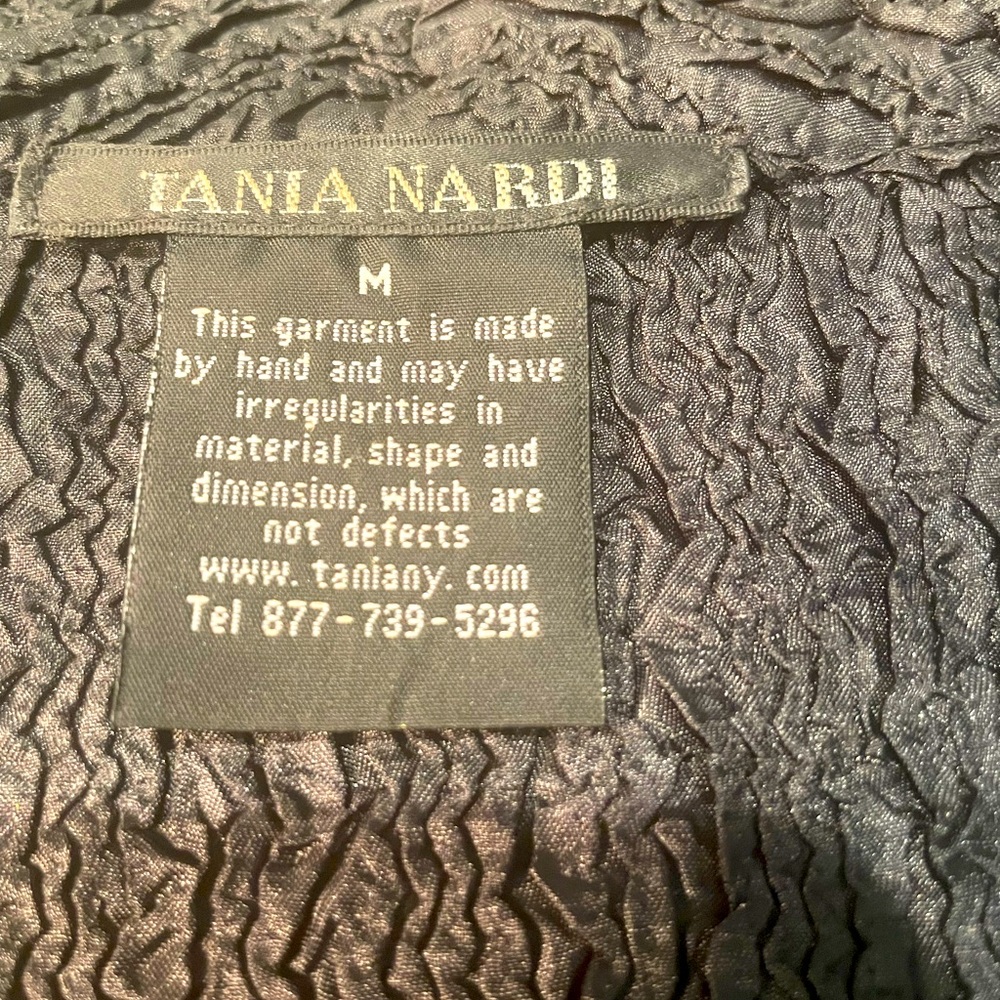 Tania Nardi Textured Black Turquoises Multi Colored Jacket & Sleeveless Top - Picture 9 of 10